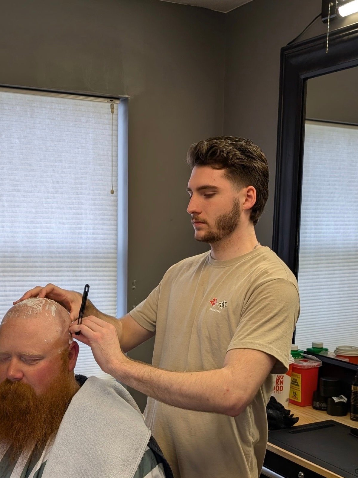 Isaac, barber at Slick & Steel